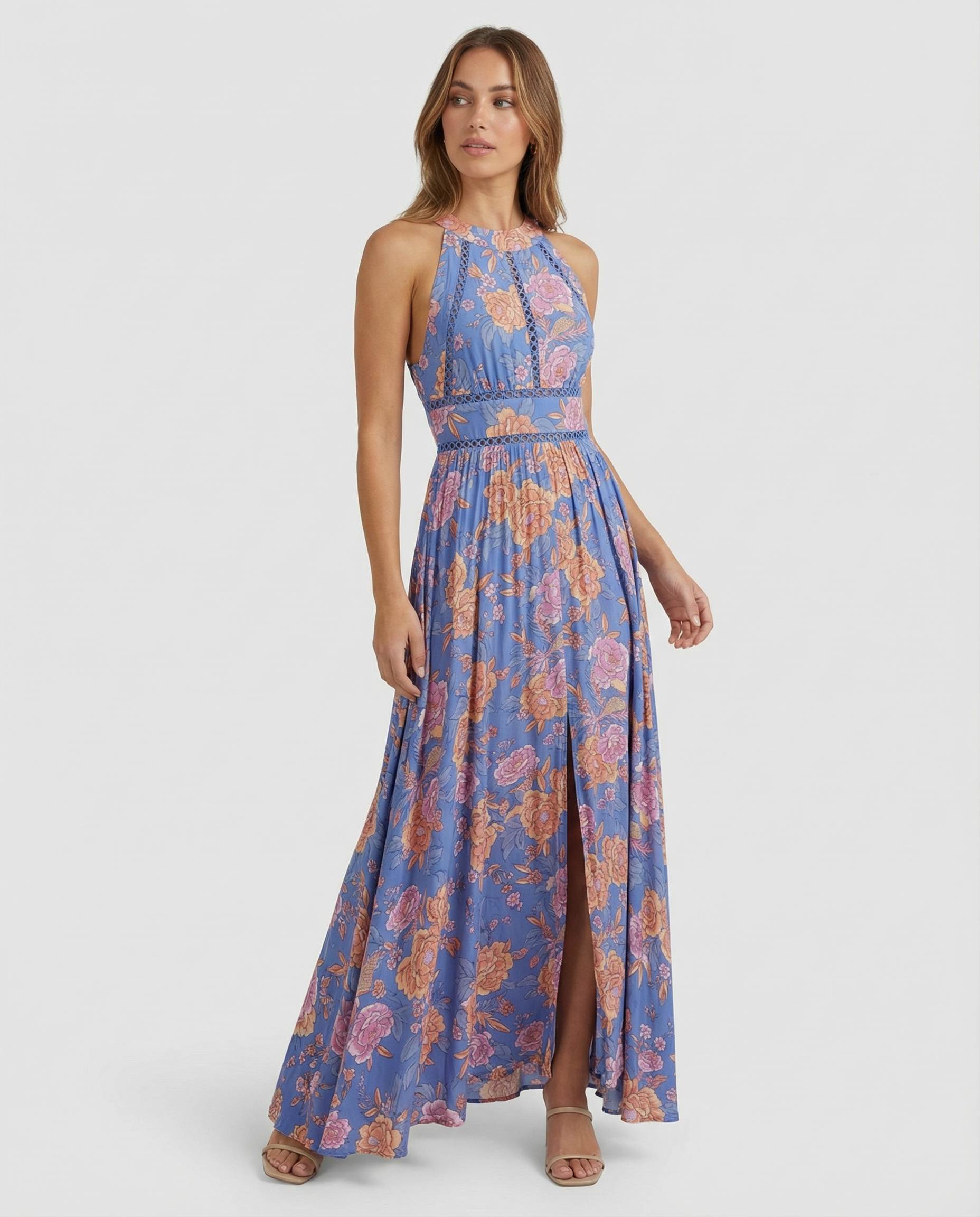 Bohemian Floral Maxi Dress – Sleeveless Breezy Summer Style