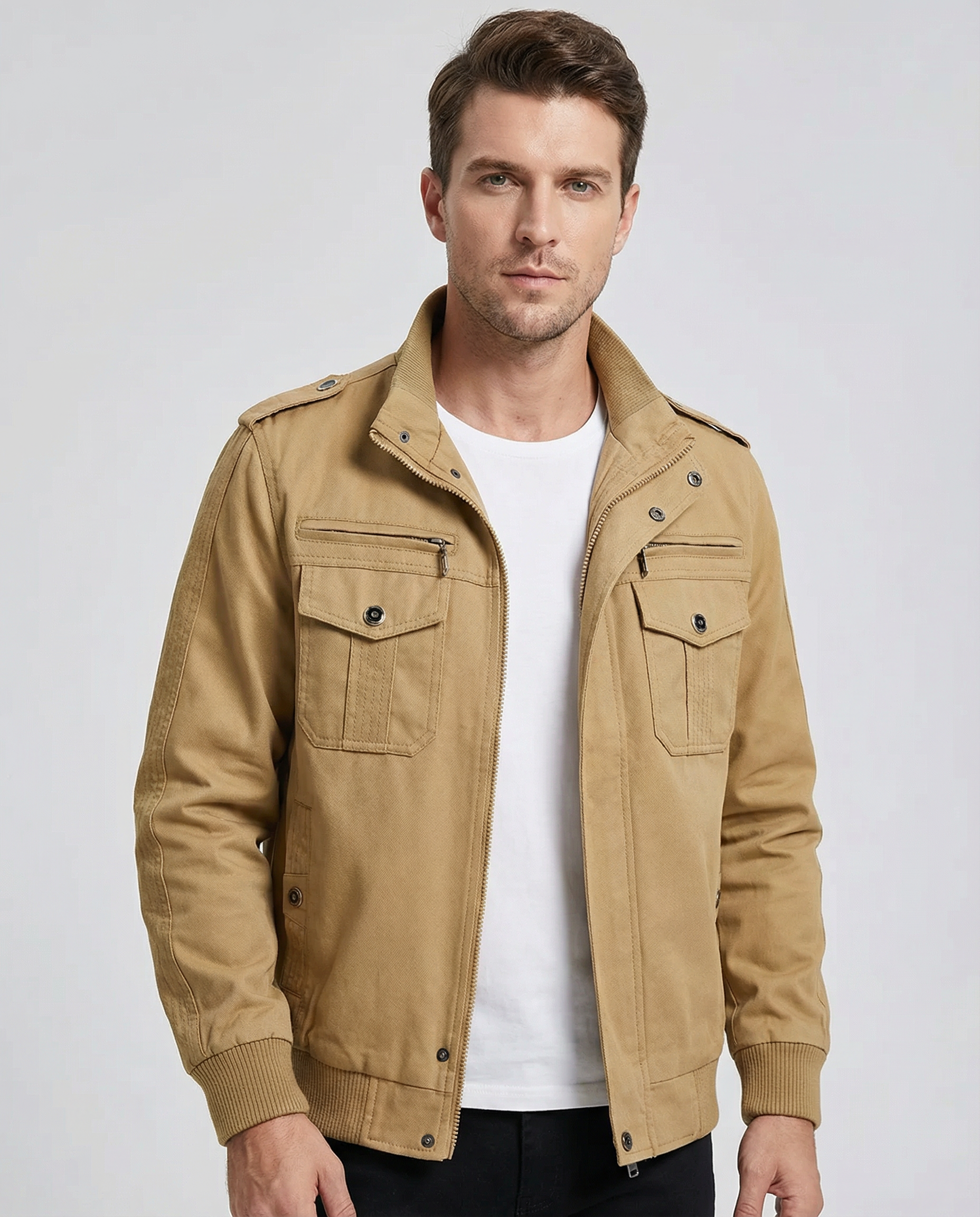 Men's Casual Jacket – Windproof Tactical Design for Outdoor Adventures