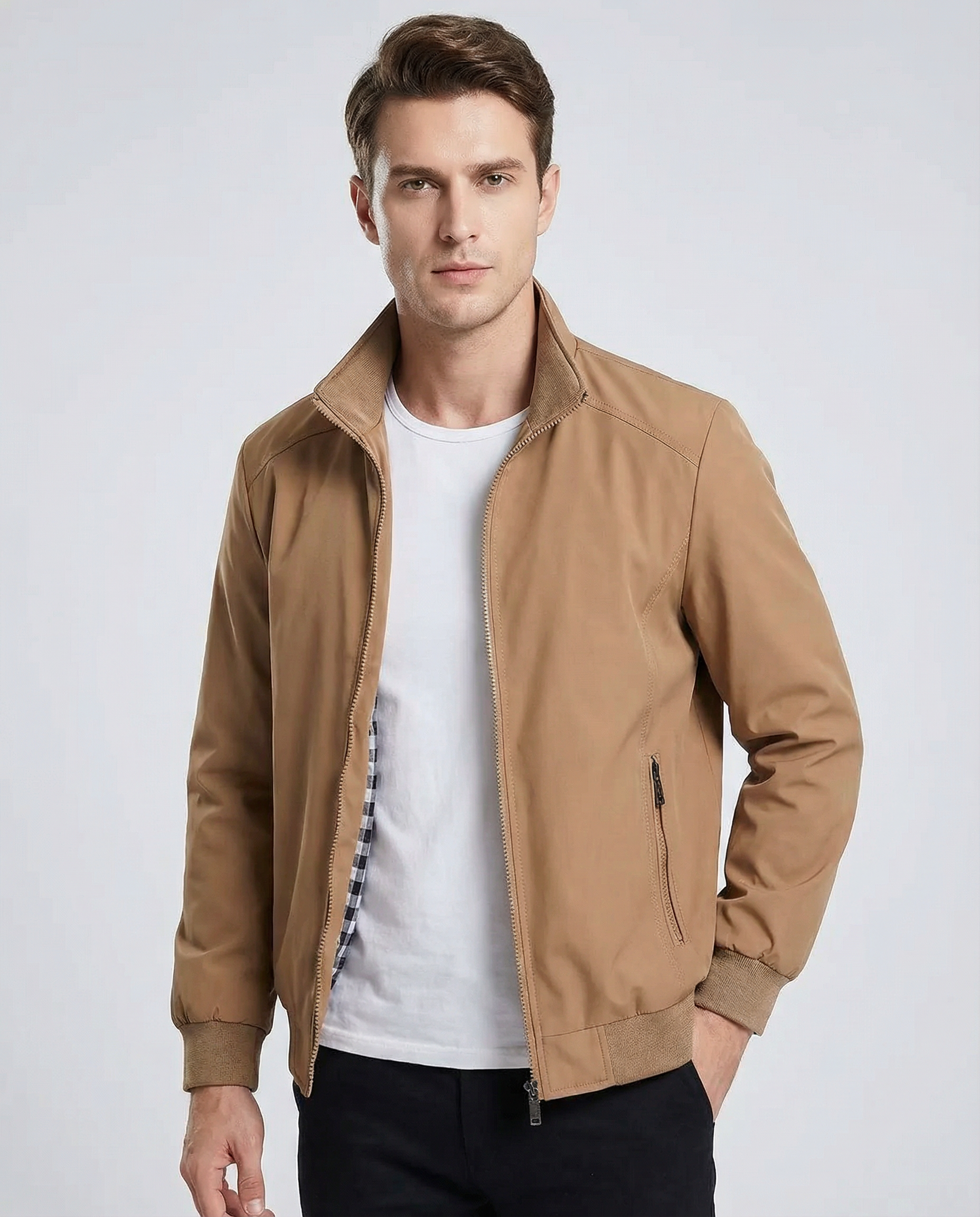 Men's Bomber Jacket – Stylish Slim Fit for Versatile Everyday Wear