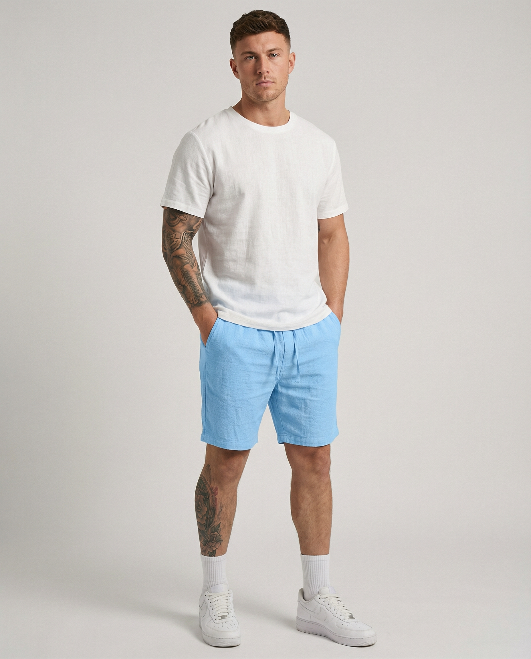 Men's Linen Shorts – Lightweight Casual Beachwear
