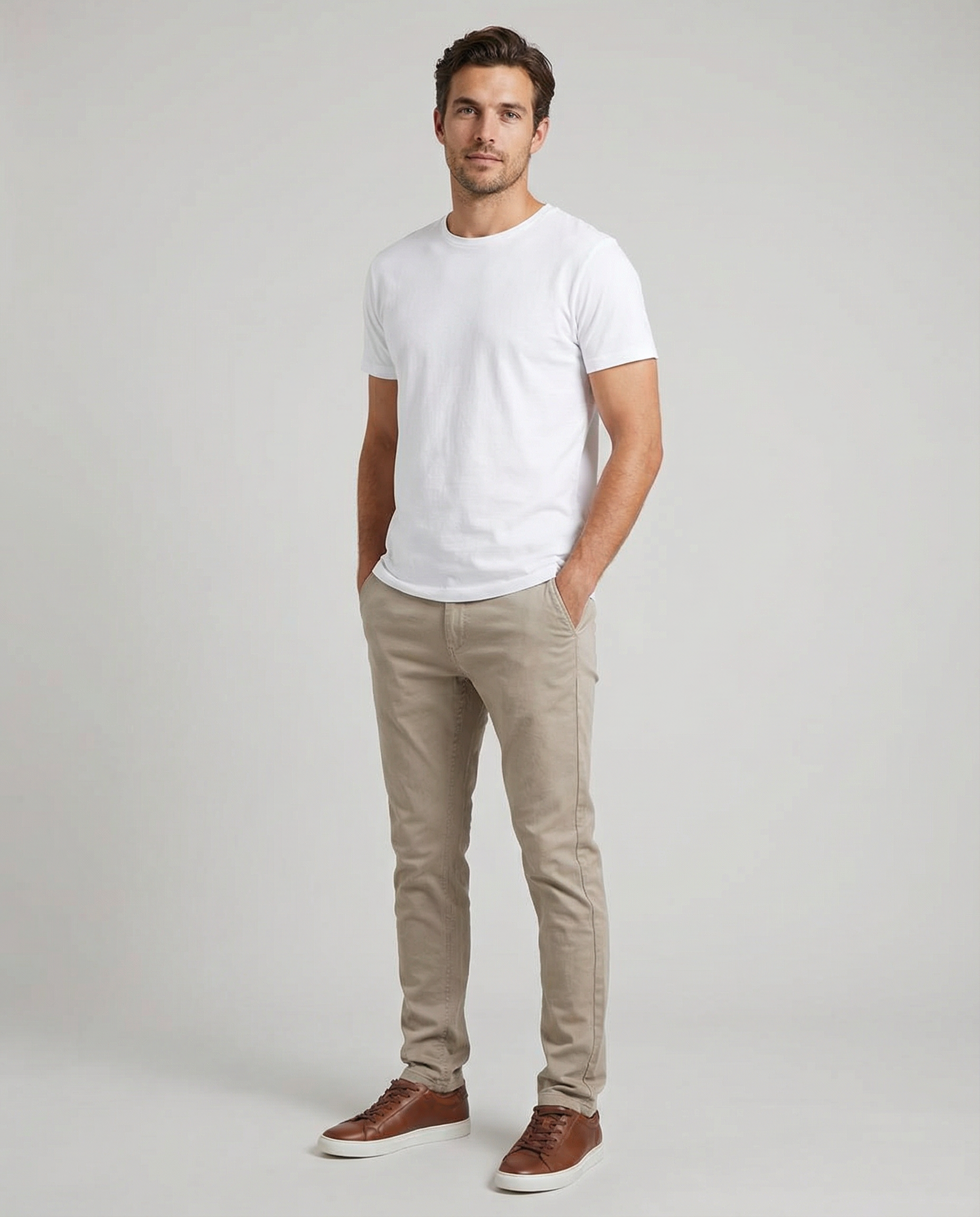 Men's Casual Chinos – Slim Fit Cotton Trousers for Versatile Everyday Wear