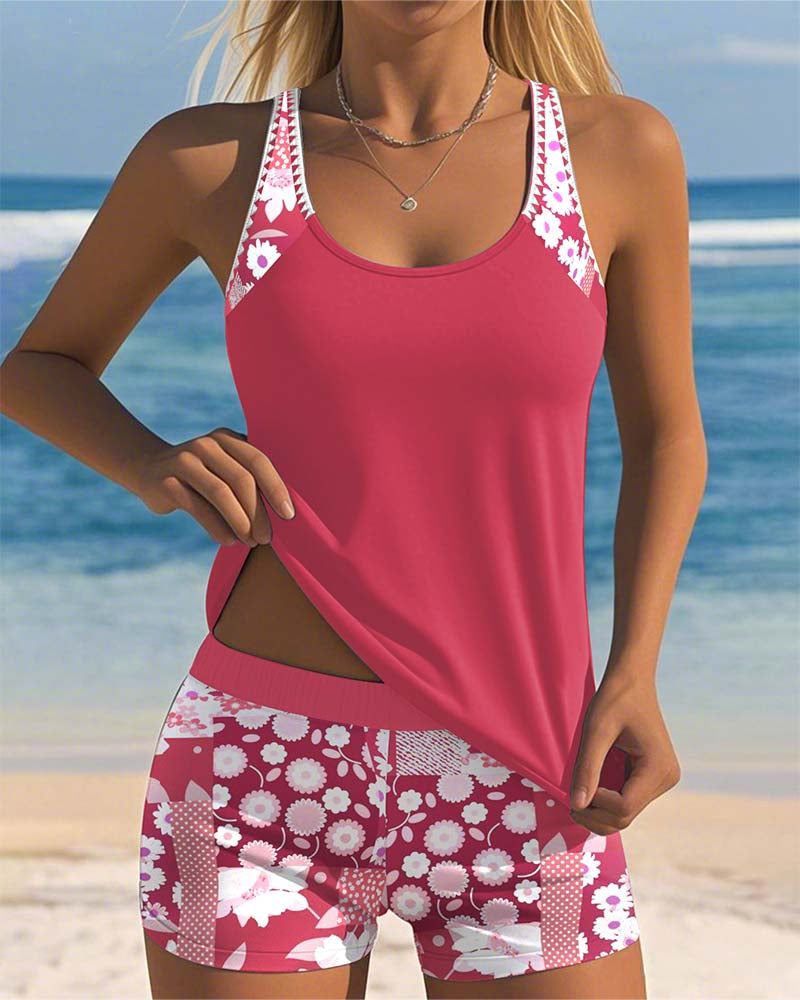Melanie™ | Two-Piece Swimsuit with Comfortable Fit and Floral Beach Style 0