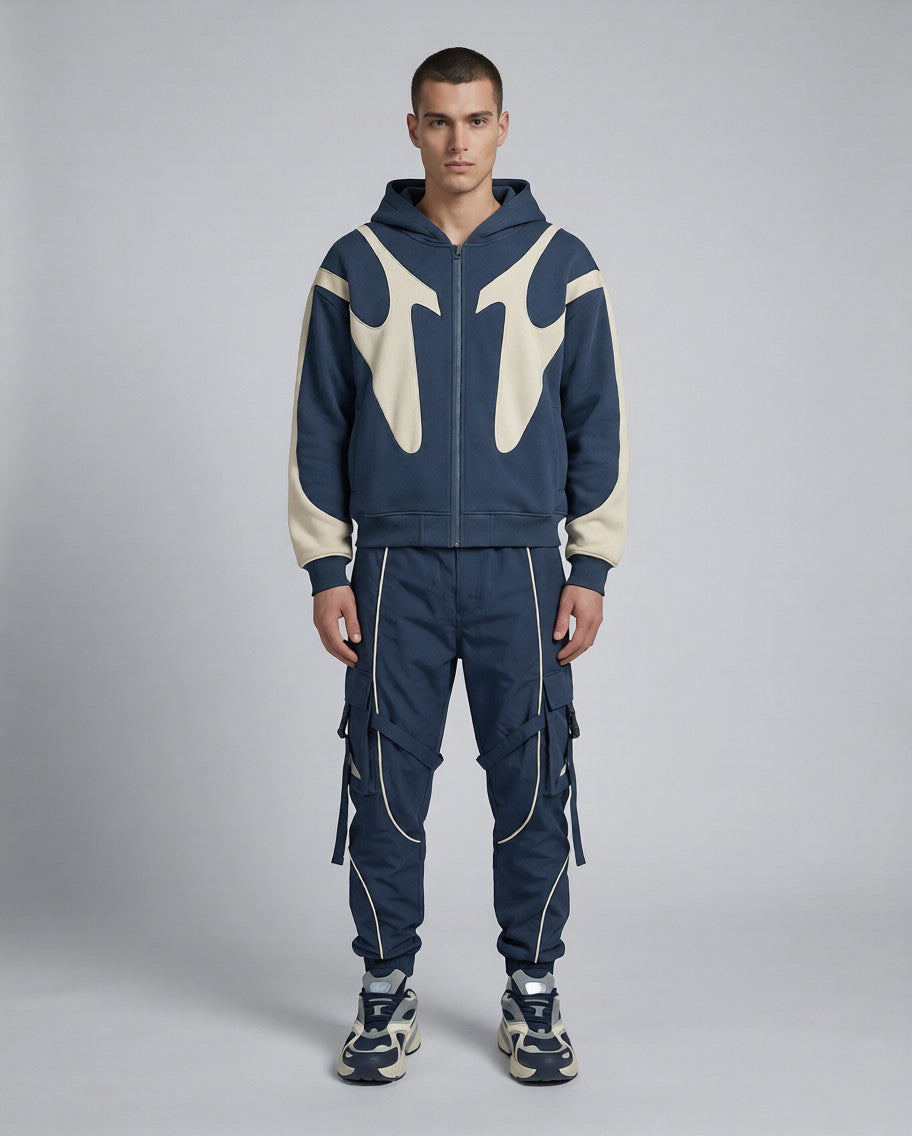 Men's Oversized Zip-Through Hoodie – Heavyweight 500gsm Loopback Cotton