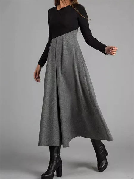 A-Line Dress – Stylish Patchwork Design for Casual Spring Outings — alternative angle