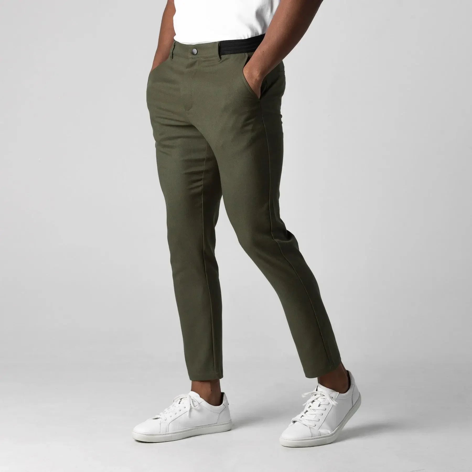 Active Slim Fit Chino Pants – Comfortable Stretch for Casual Outings — detail view