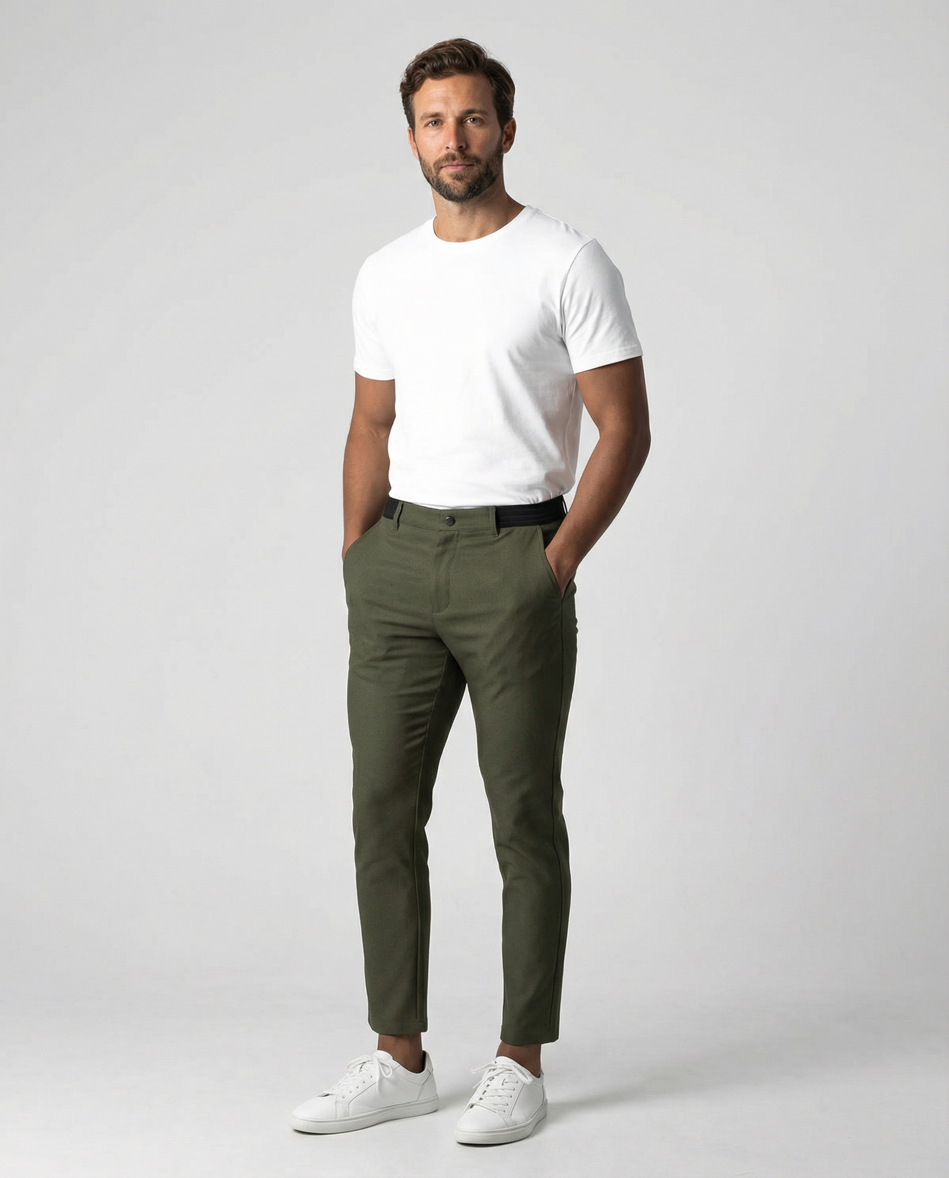 Active Slim Fit Chino Pants – Comfortable Stretch for Casual Outings — side view
