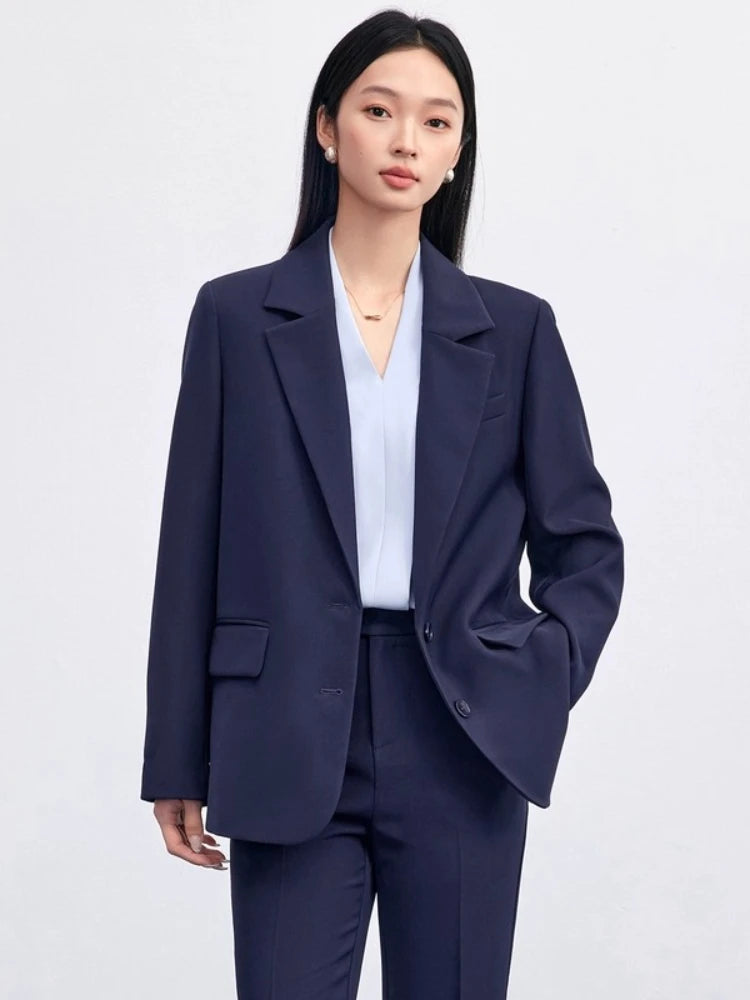 Blazer for Women – Tailored Loose Fit for Effortless Autumn Style — back view