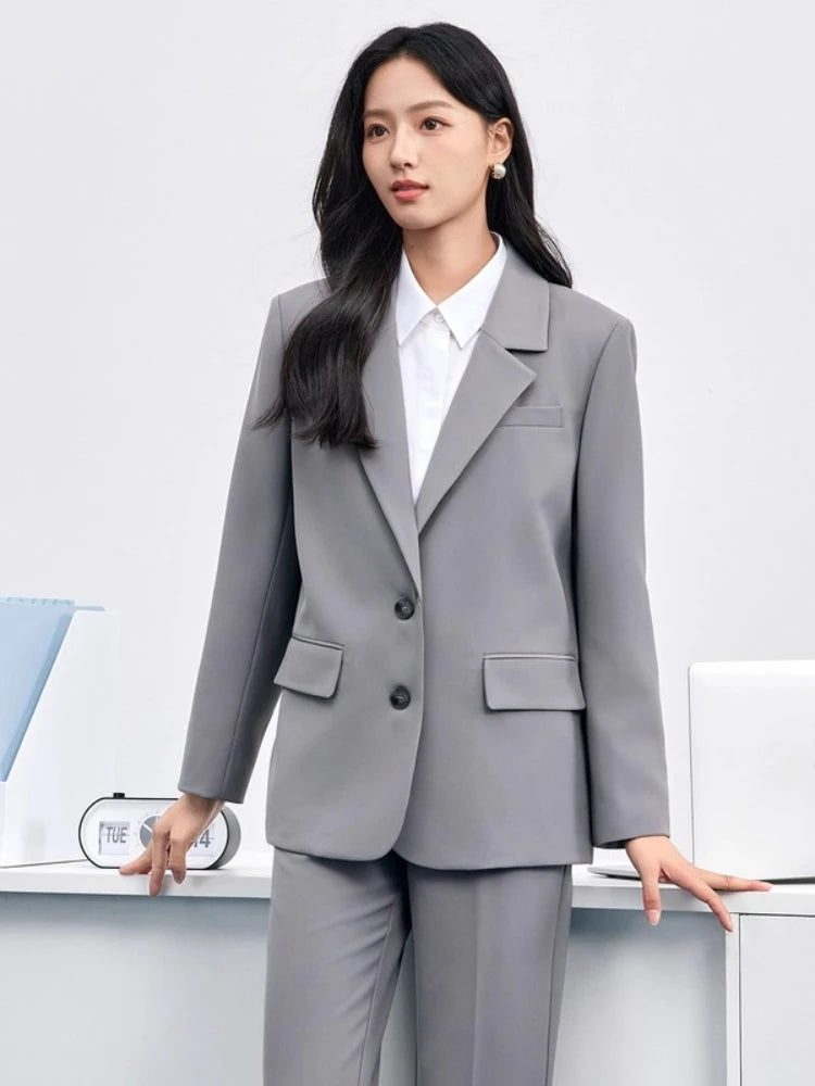 Blazer for Women – Tailored Loose Fit for Effortless Autumn Style — close-up