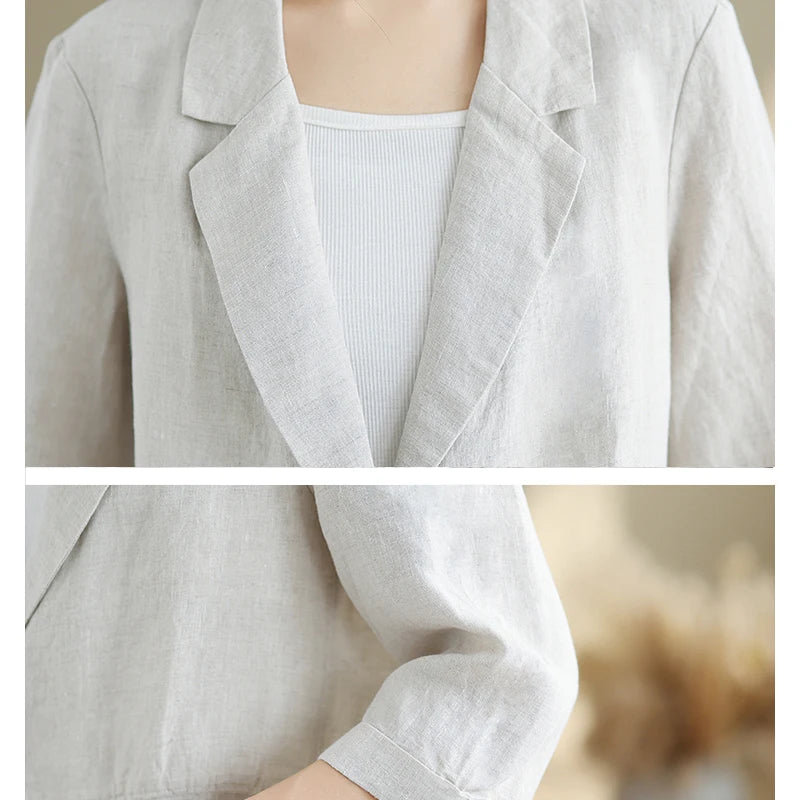 Blazer – Lightweight Cotton Linen for Casual Elegance — alternative angle
