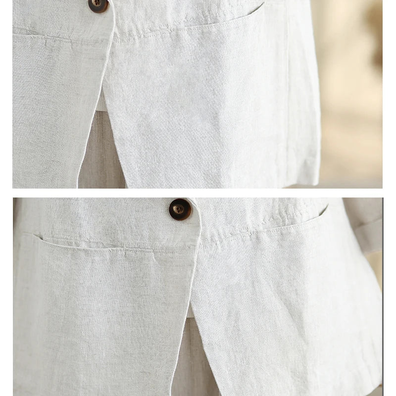 Blazer – Lightweight Cotton Linen for Casual Elegance — styling detail