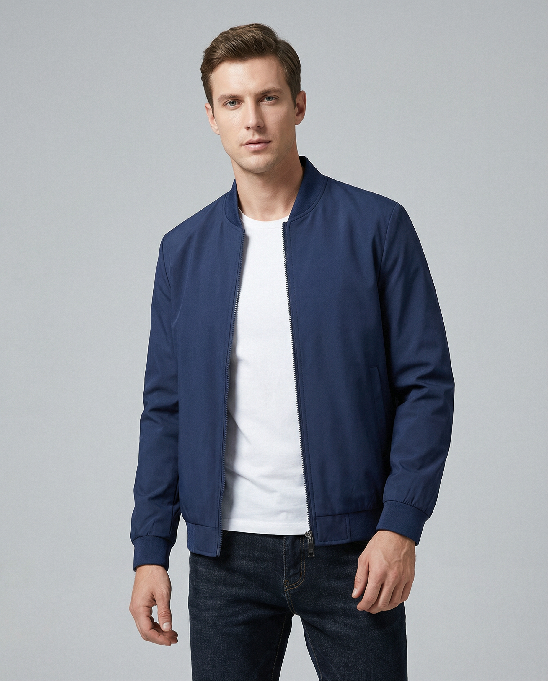 Bomber Jacket Men's Casual Outerwear – Stylish Layer for Every Season — detail view