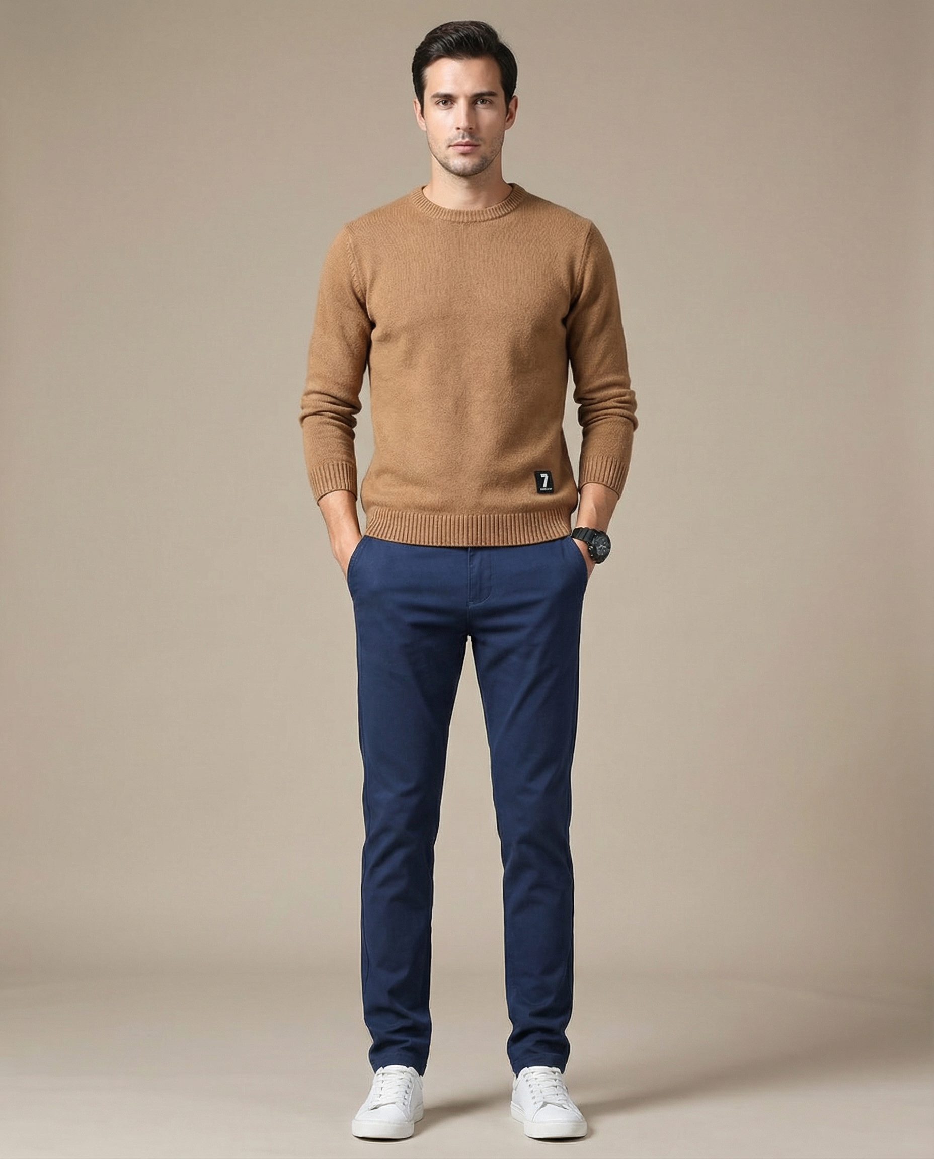 Casual Chinos – Slim Fit Cotton Trousers for Men, Perfect for Casual and Semi-Formal Occasions