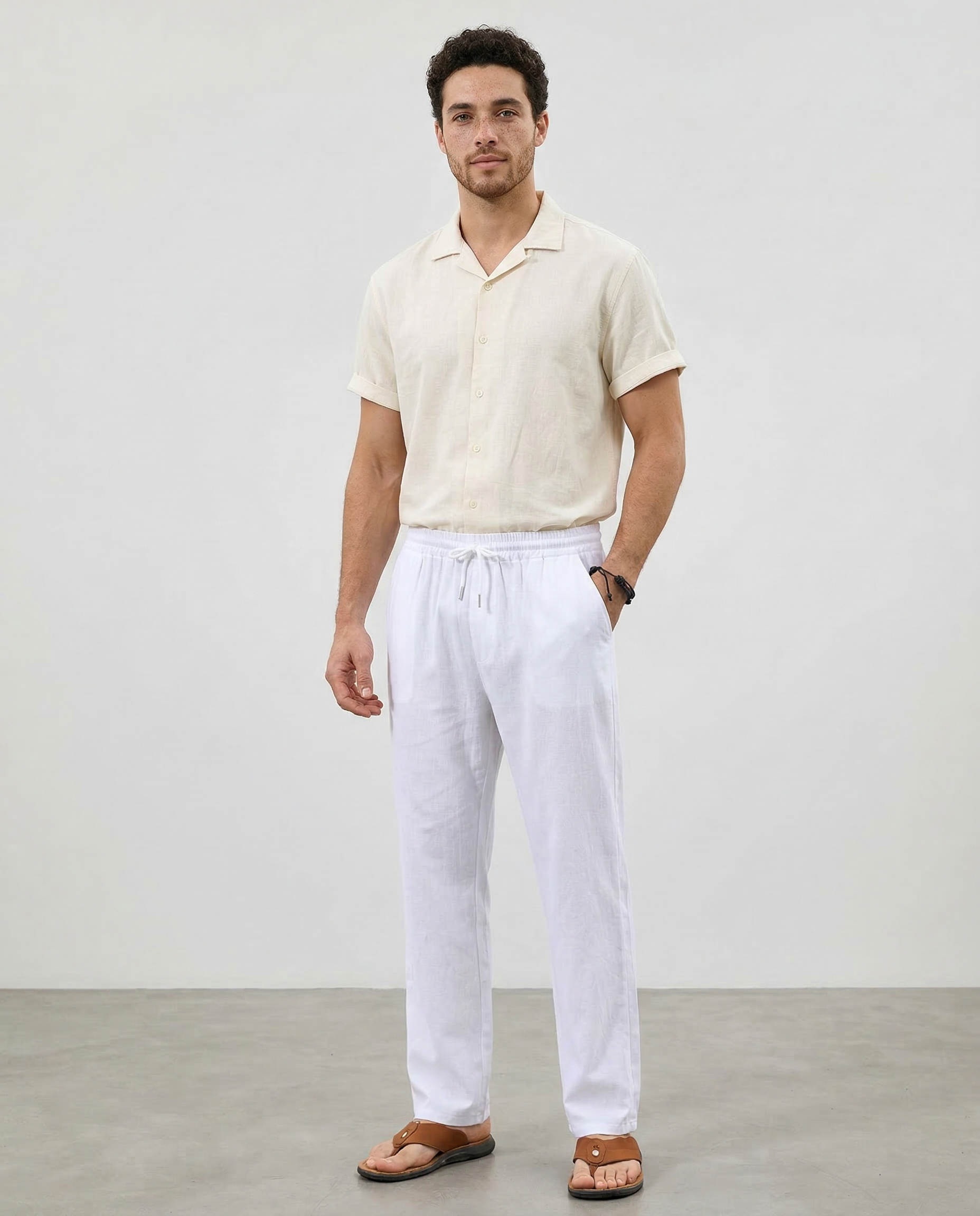 Casual Pants – Breathable Cotton Linen Drawstring Joggers
