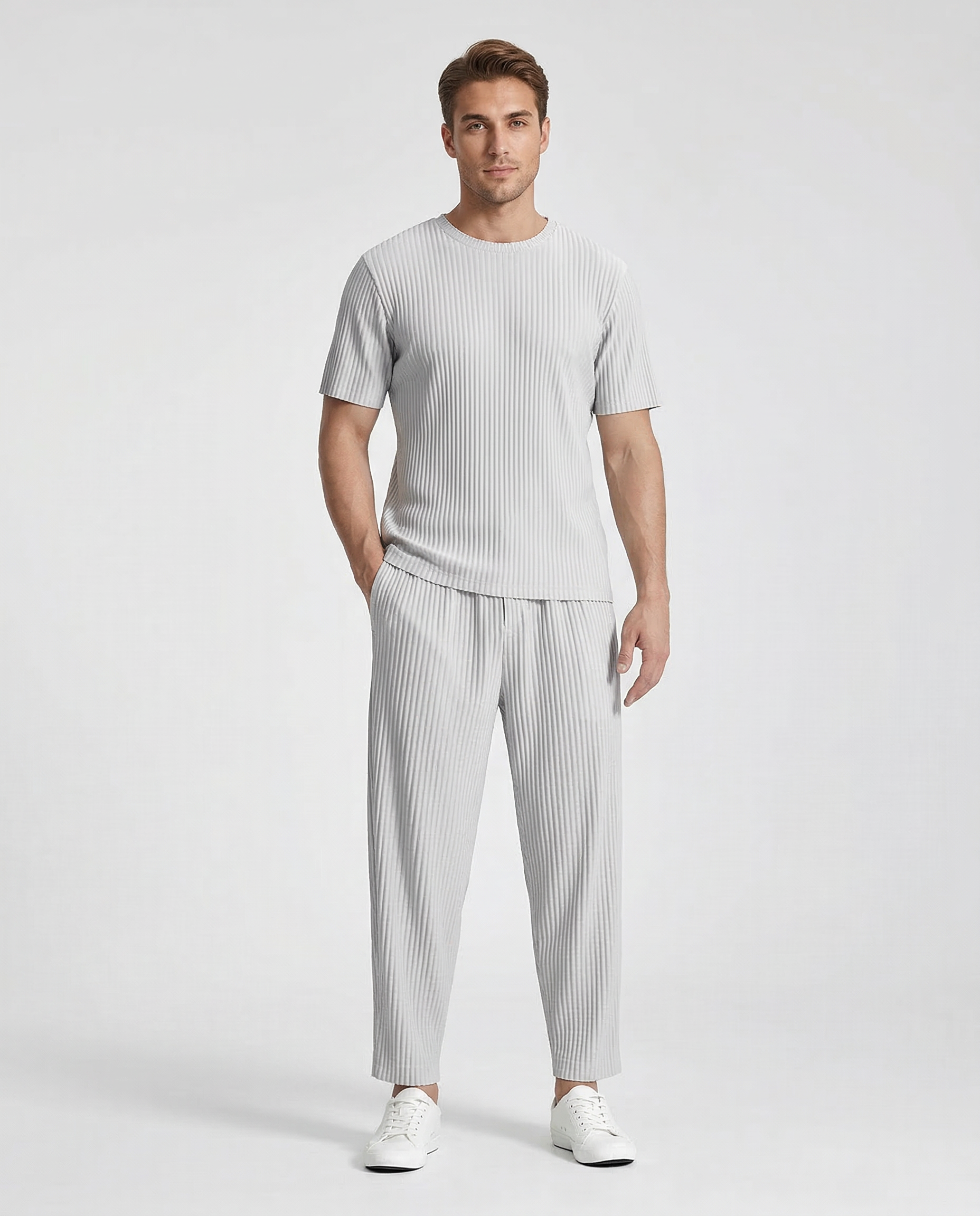 Casual Pants – Loose Fit Ice Silk for Comfortable Summer Wear — back view