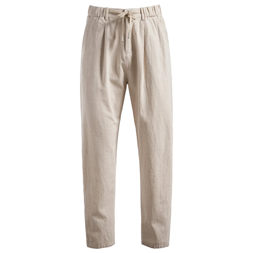 Casual Trousers – Lightweight Breathable Linen Pants — alternative angle