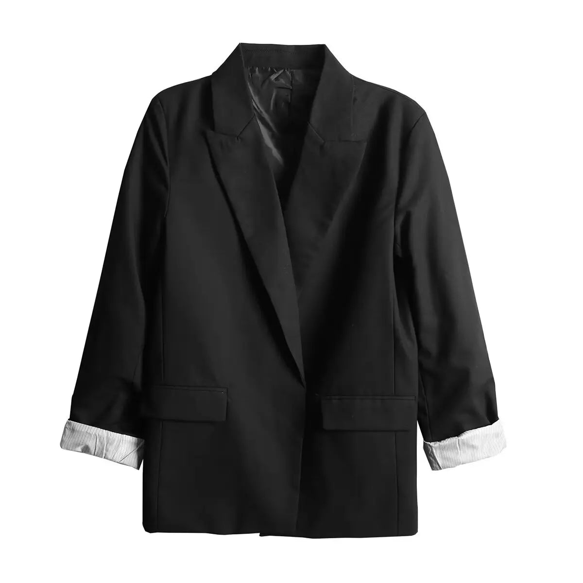 Charmchant Oversized Blazer – Chic Linen Layering Piece — fabric detail
