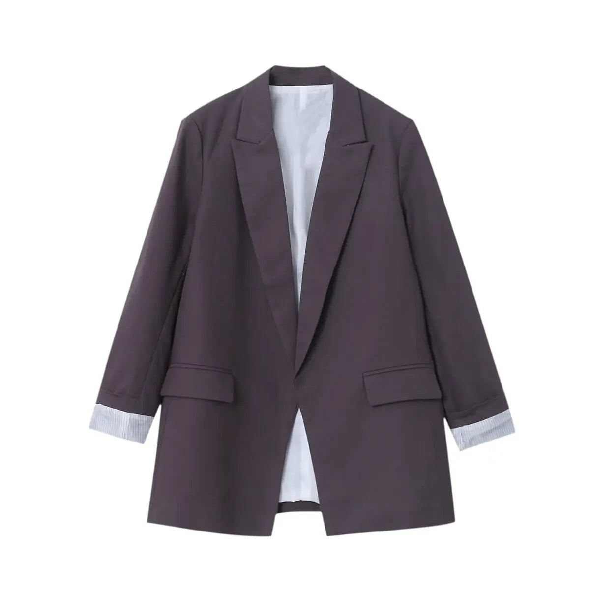 Charmchant Oversized Blazer – Chic Linen Layering Piece — styling detail