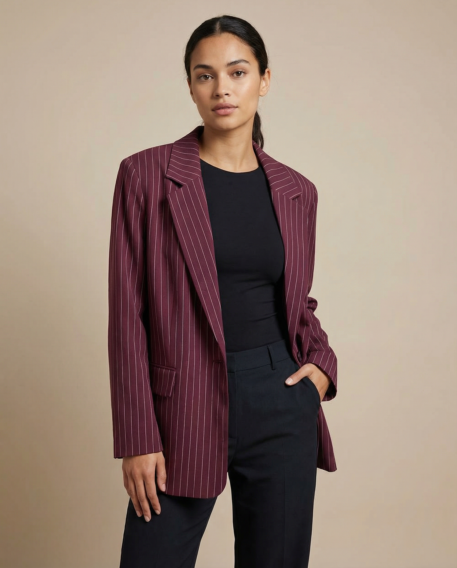 Chic Blazer – Stylish Long Sleeve Layering Piece for Casual Elegance