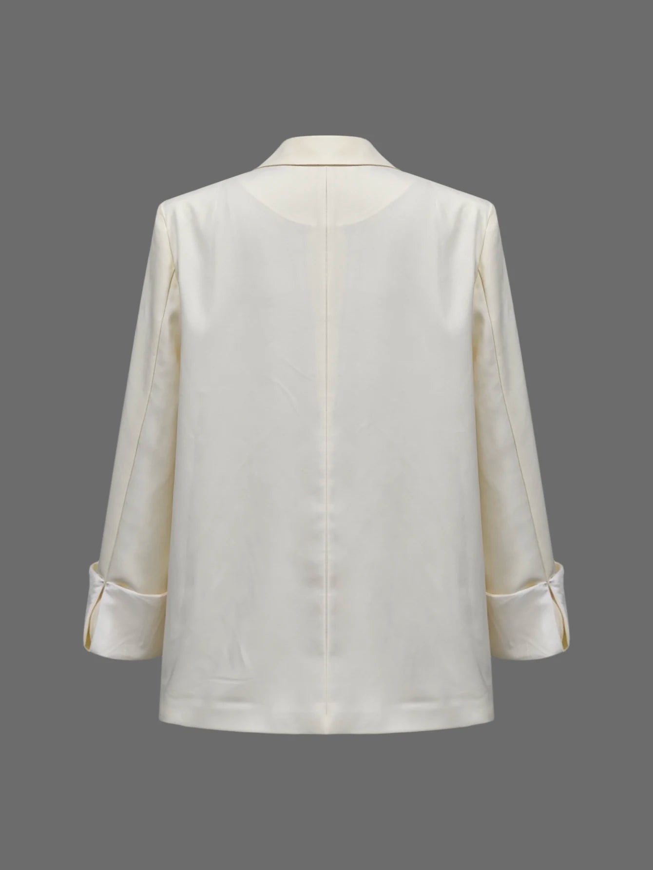 Chic Casual Suit Jacket – Color-Blocked Design for Versatile Styling — close-up