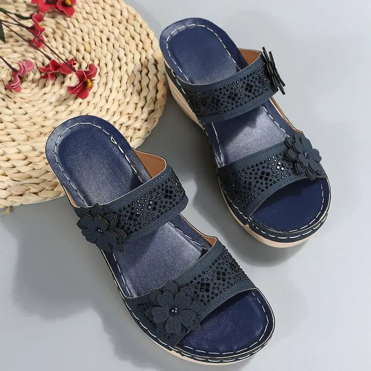 Chic Wedge Sandals for Women – Stylish Open Toe Design for All-Day Comfort — close-up