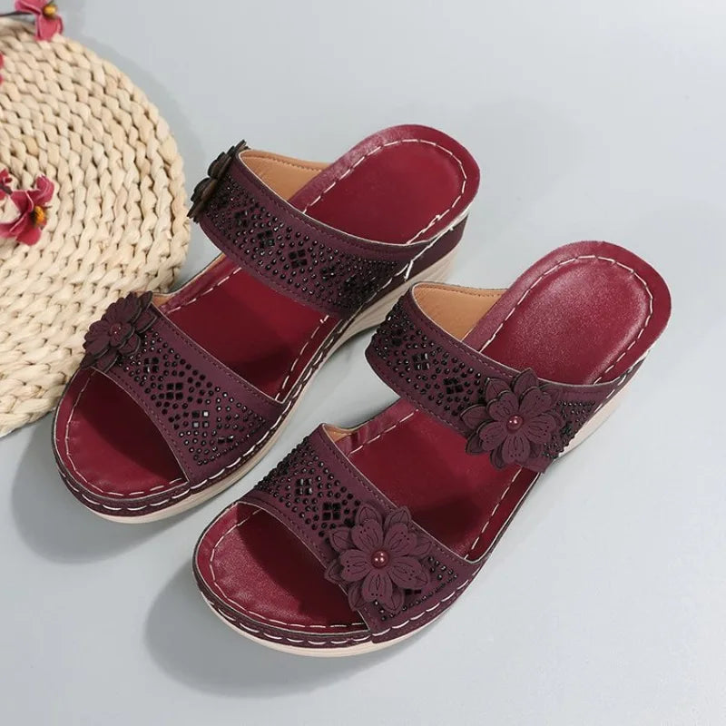 Chic Wedge Sandals for Women – Stylish Open Toe Design for All-Day Comfort — detail view