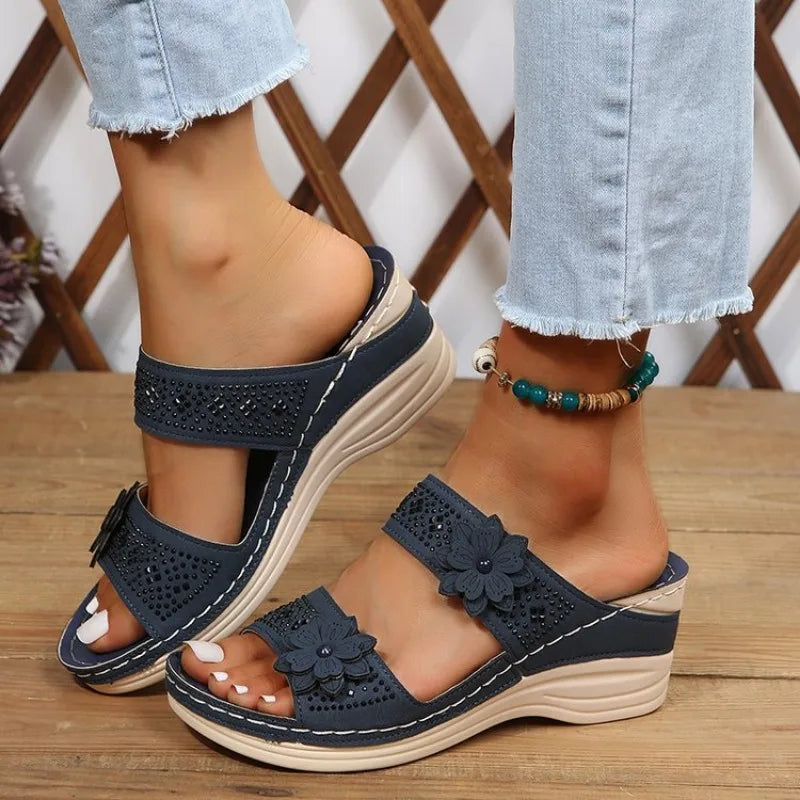 Chic Wedge Sandals for Women – Stylish Open Toe Design for All-Day Comfort — side view