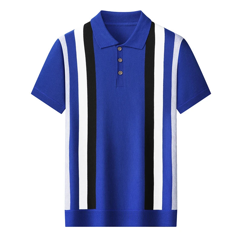 Classic Men's Polo Shirt – Comfortable Knit for Casual Golf Days — back view