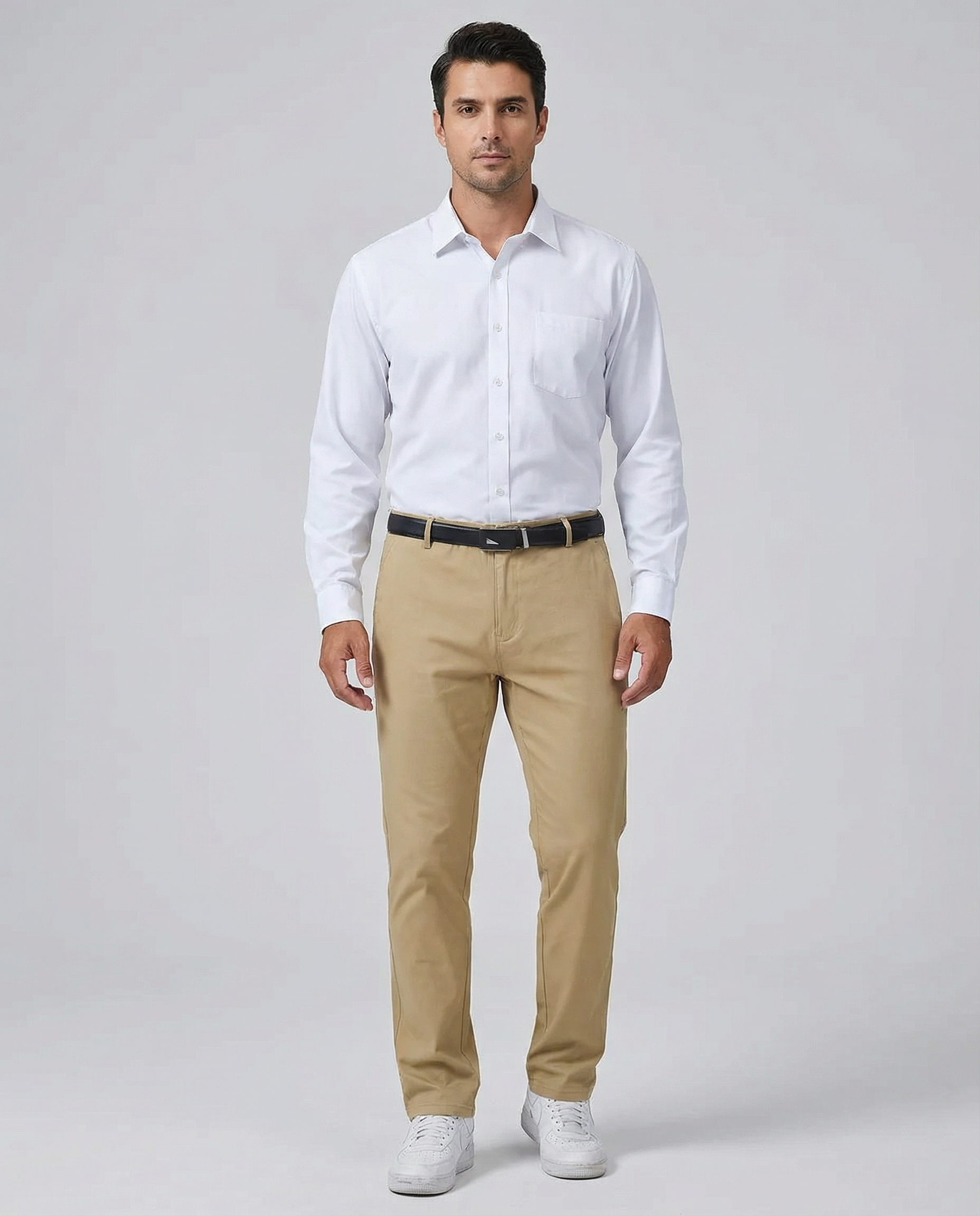 Comfort Fit Mens Casual Trousers – Stretchy Cotton Blend for Everyday Wear