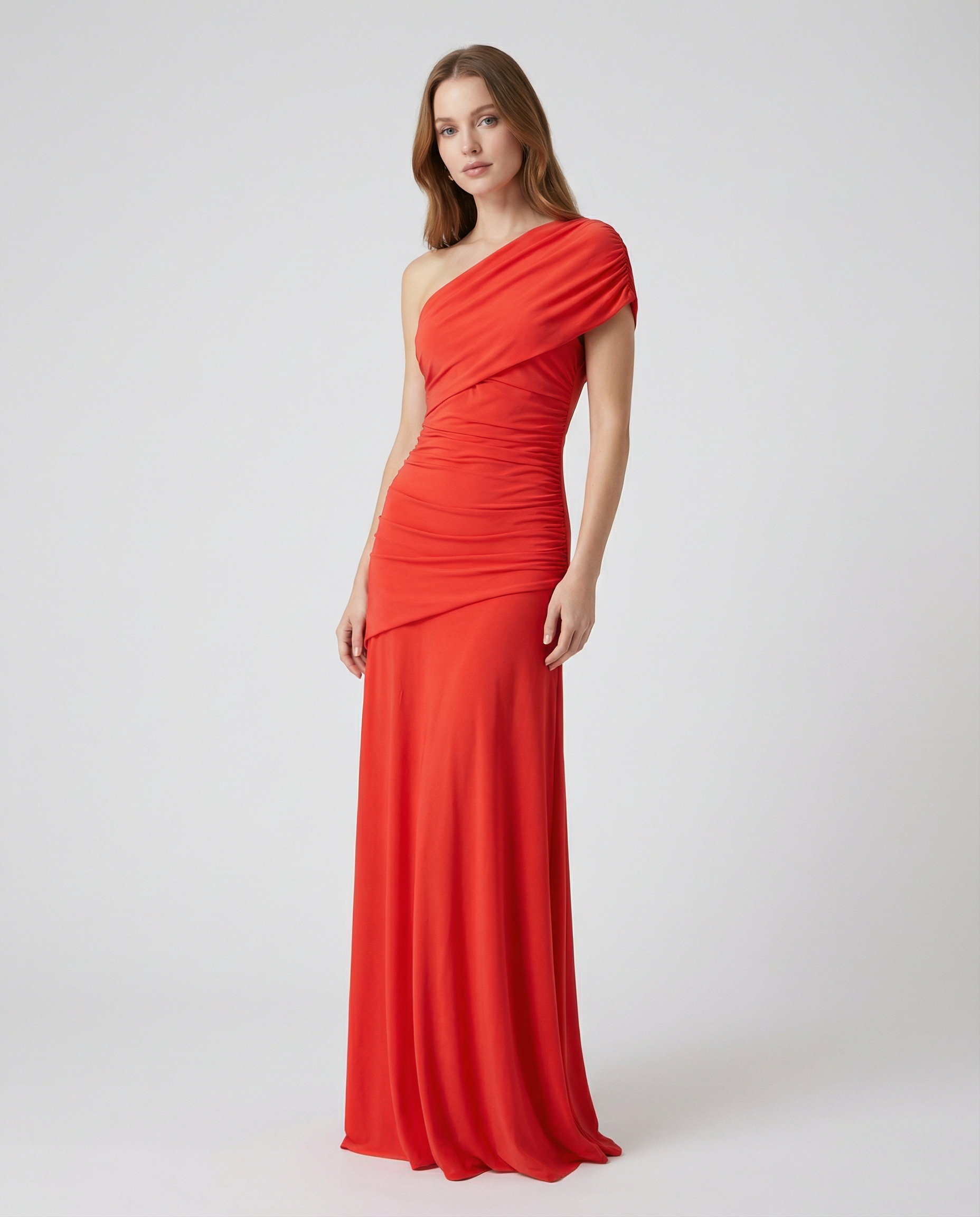 Elegant Asymmetrical Dress – Chic One Shoulder Design for Summer Events — back view