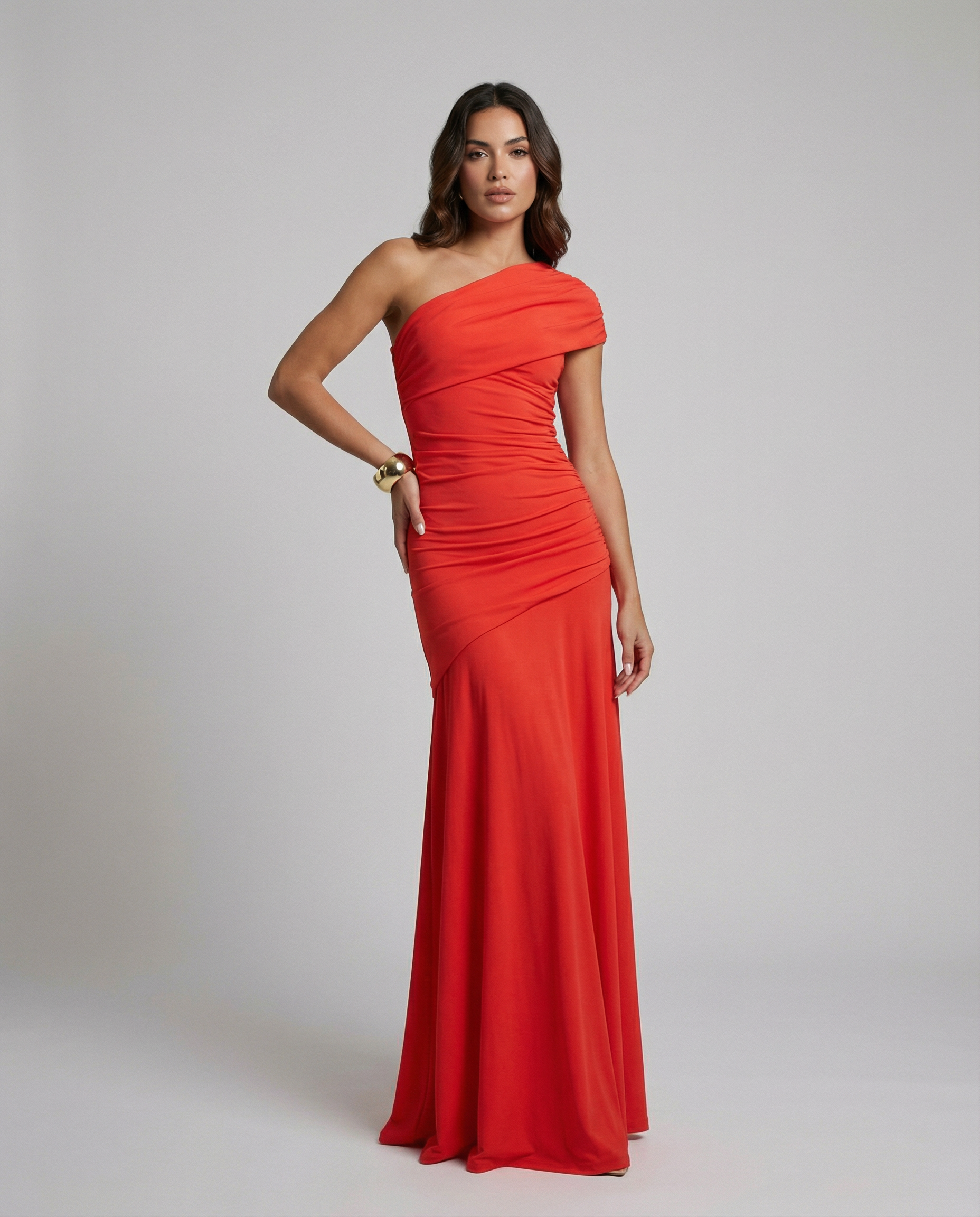 Elegant Asymmetrical Dress – Chic One Shoulder Design for Summer Events — side view