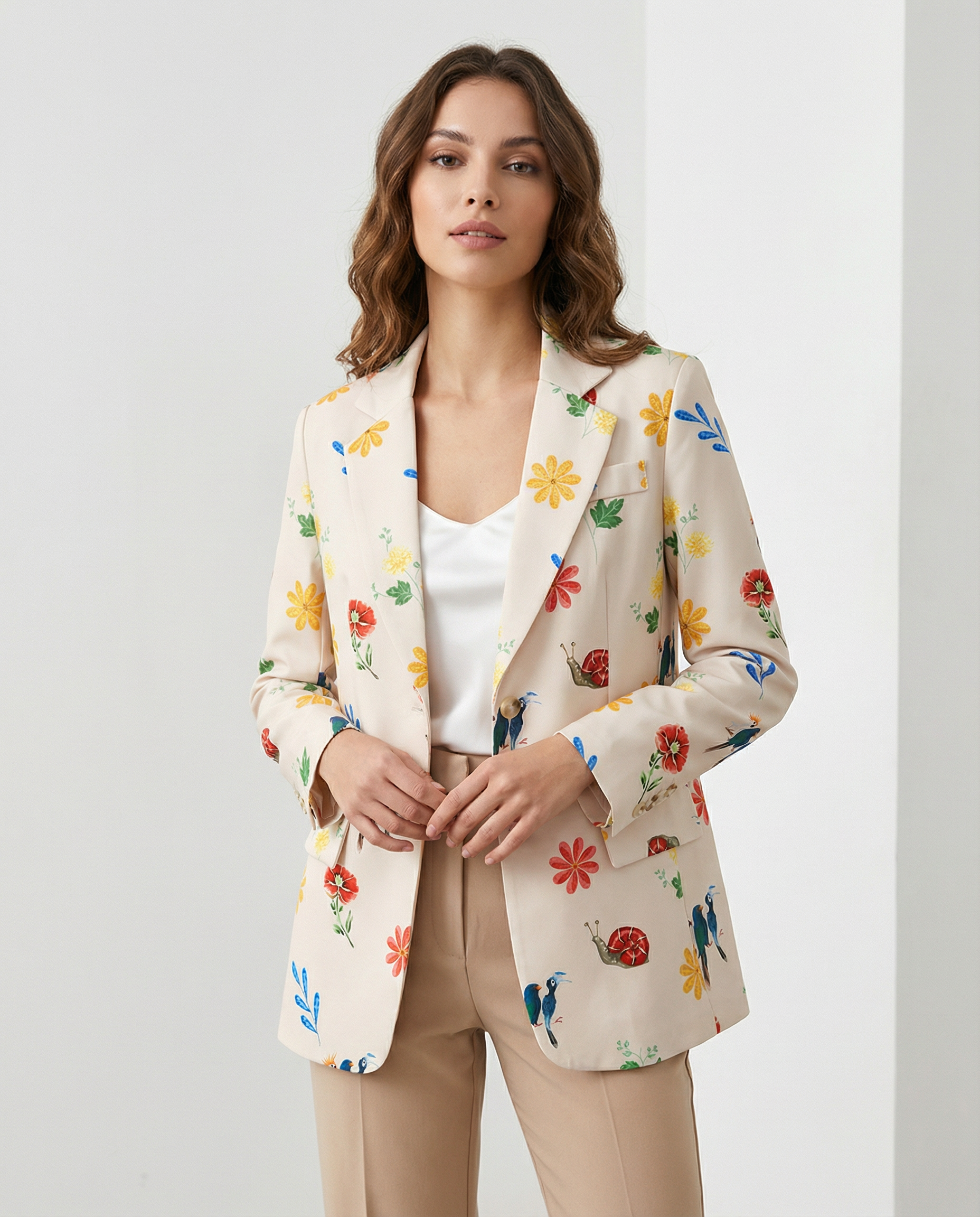 Floral Blazer – Casual Elegance for Spring & Autumn