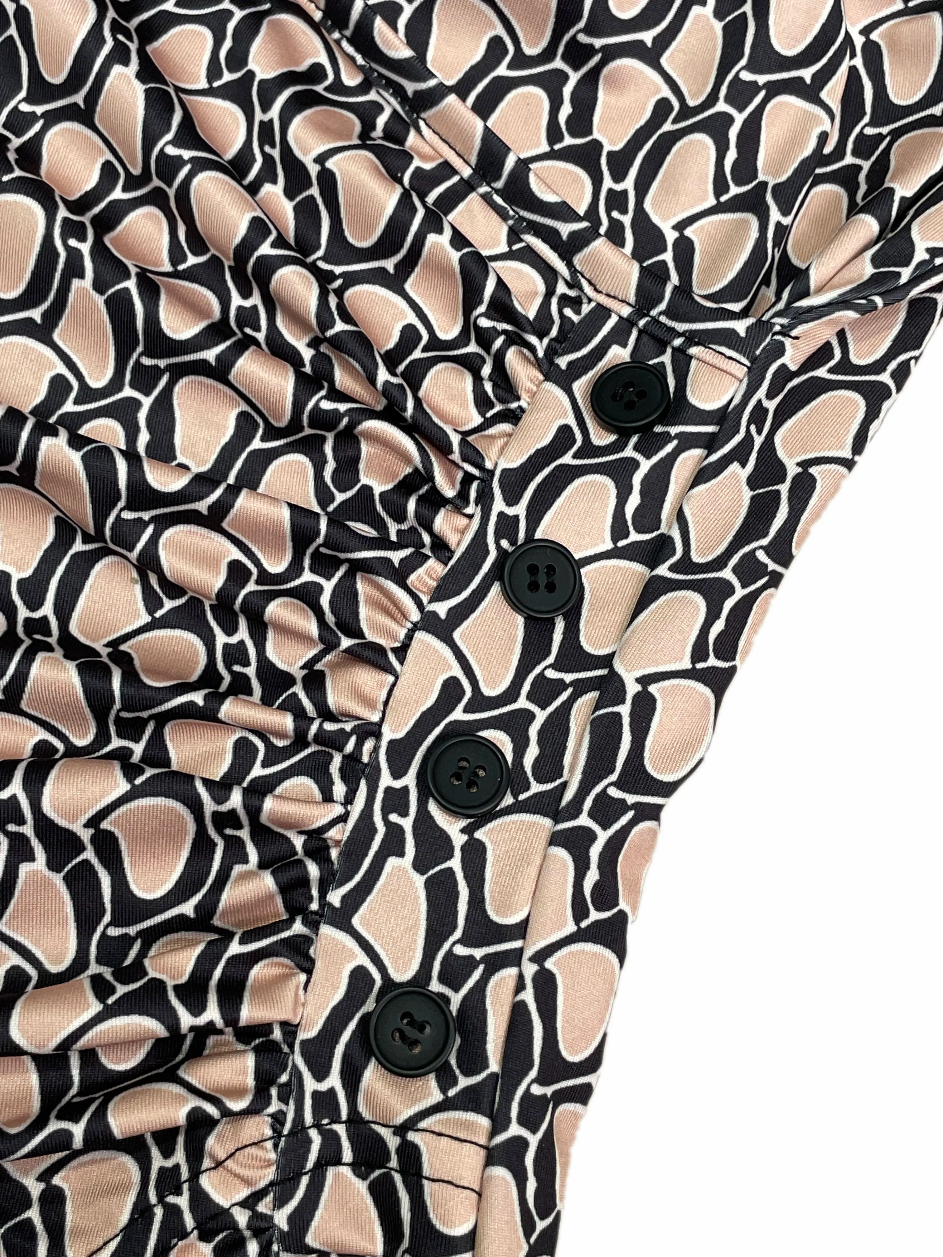 Floral Dress – Flattering V-Neck Sleeveless Summer Style — close-up