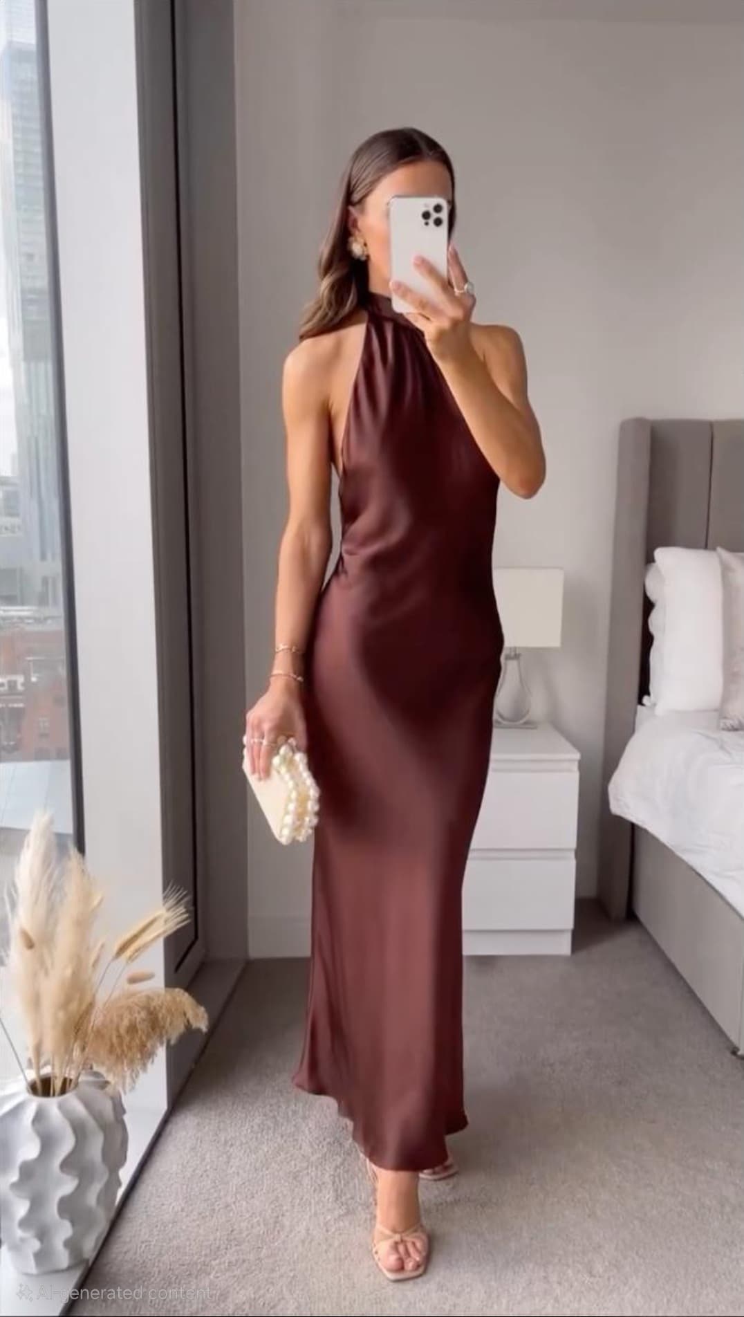 Halter Neck Velvet Maxi Cocktail Dress for Evening Occasions