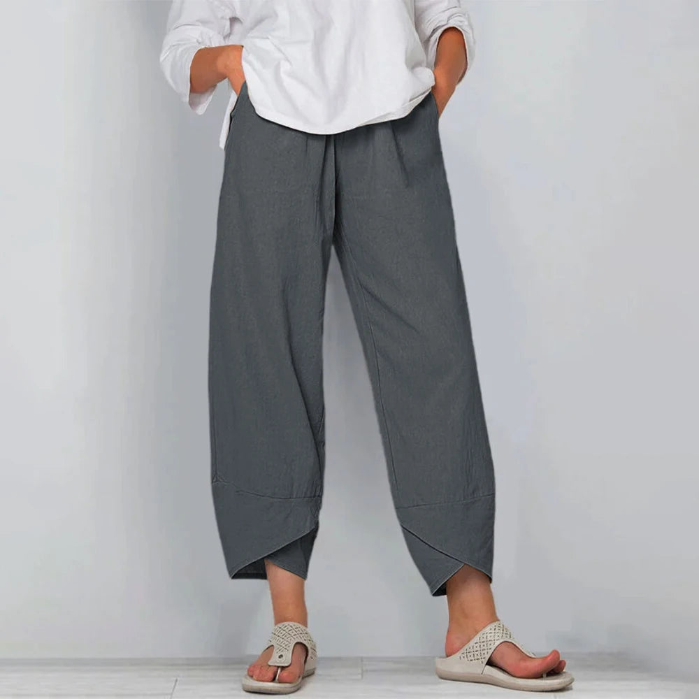 Harajuku Harem Pants – Vintage Printed Wide Leg Comfort — side view