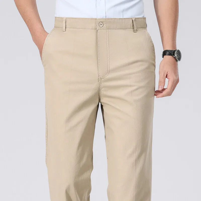 Khaki Pants – Lightweight Casual Trousers for All Seasons — back close-up