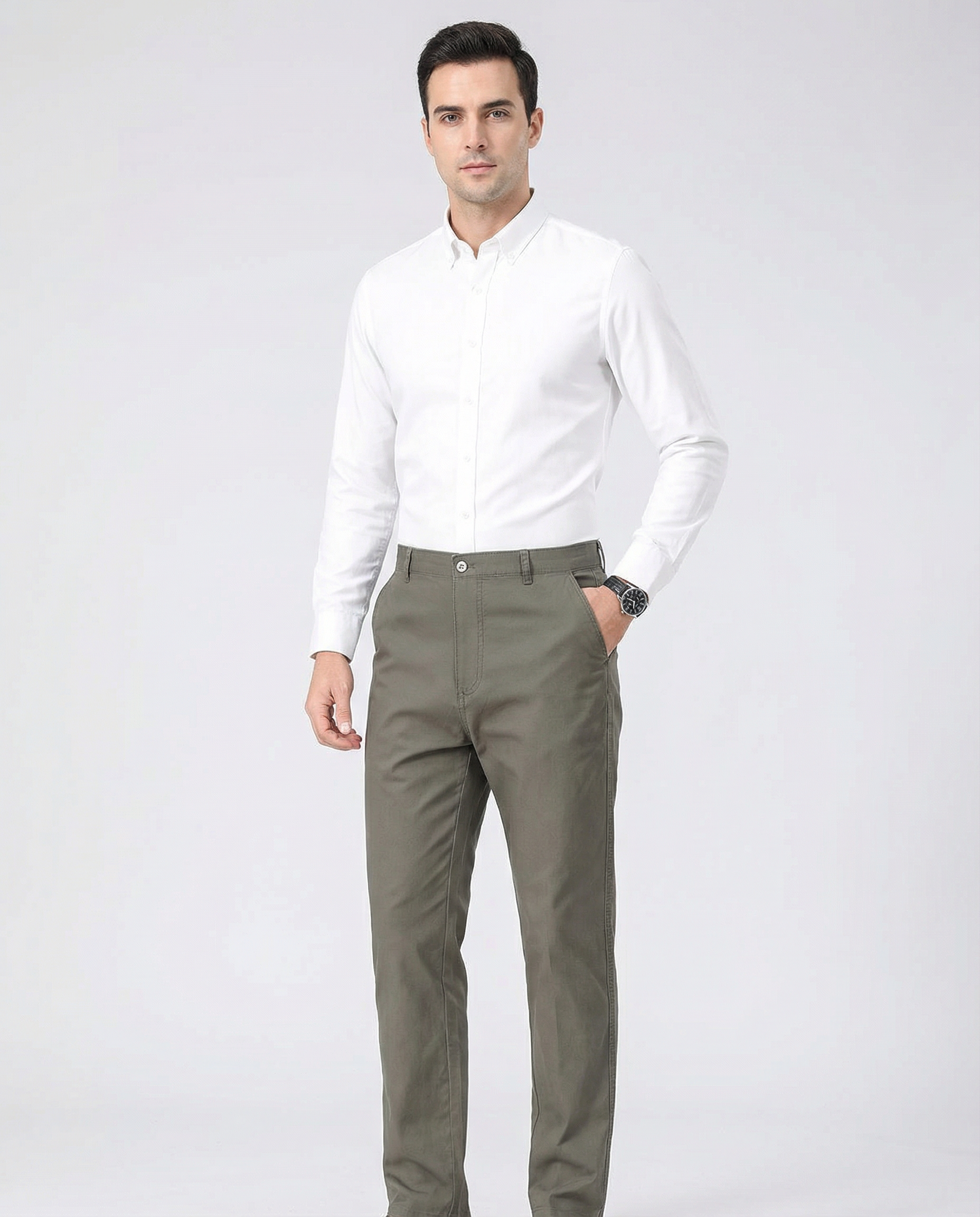 Khaki Pants – Lightweight Casual Trousers for All Seasons — back view