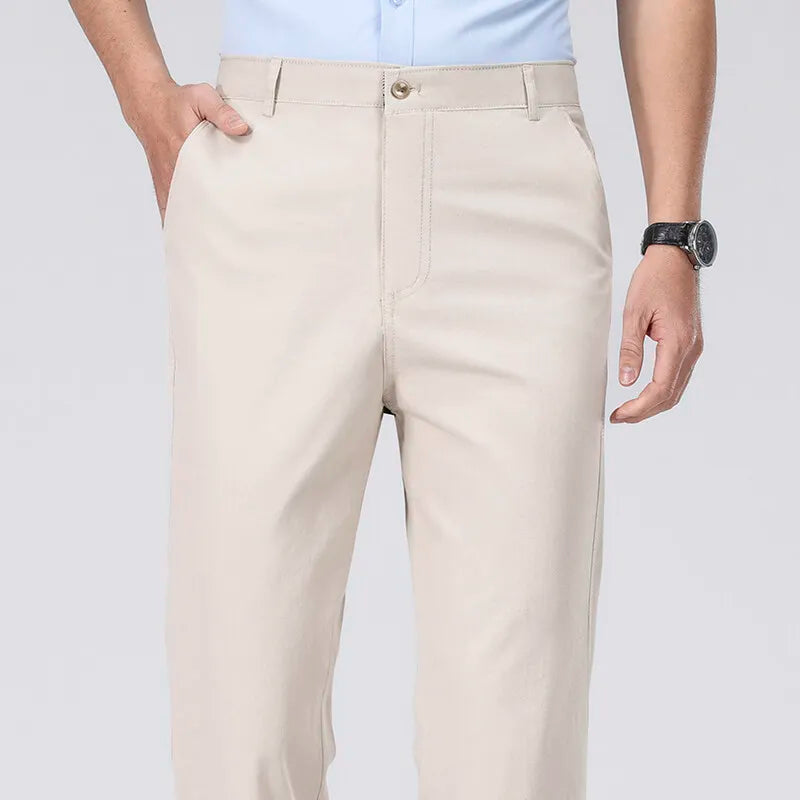 Khaki Pants – Lightweight Casual Trousers for All Seasons — fabric detail