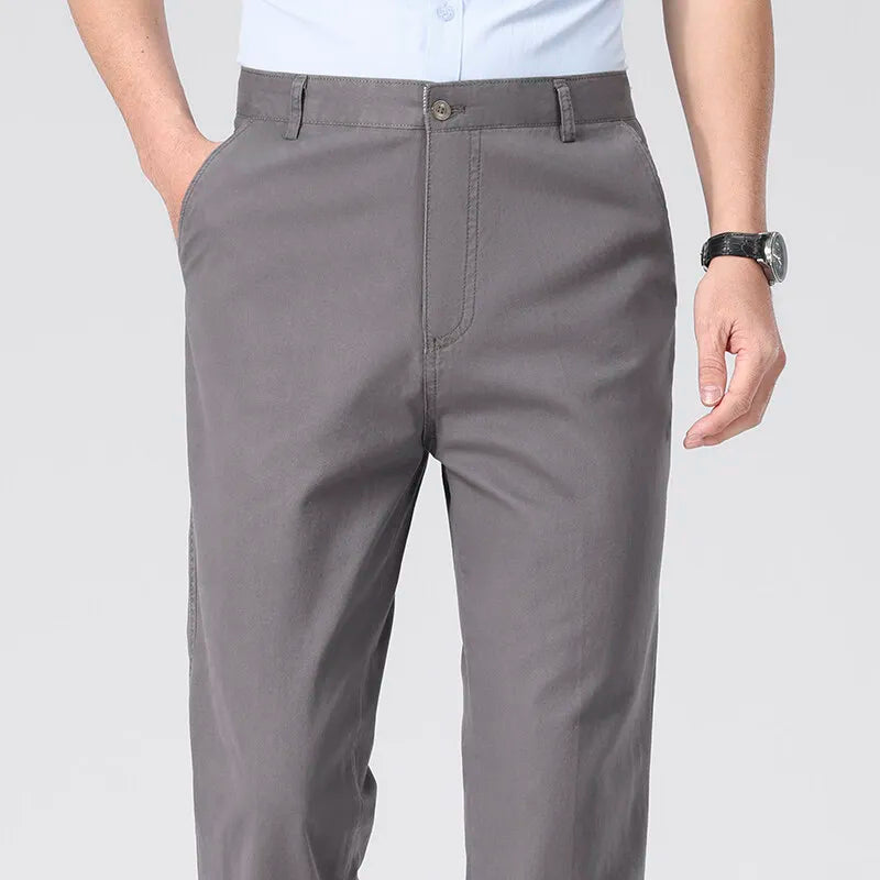 Khaki Pants – Lightweight Casual Trousers for All Seasons — front close-up