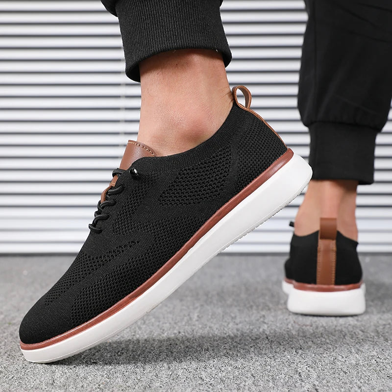 Knitted Men's Walking Shoes – Lightweight Comfort for Daily Adventures — alternative angle