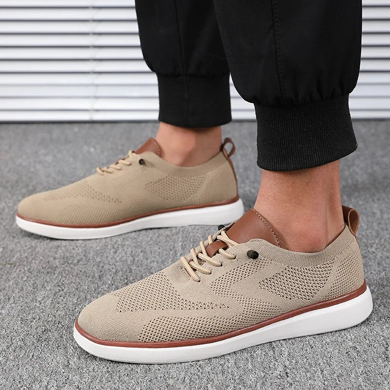 Knitted Men's Walking Shoes – Lightweight Comfort for Daily Adventures — side view