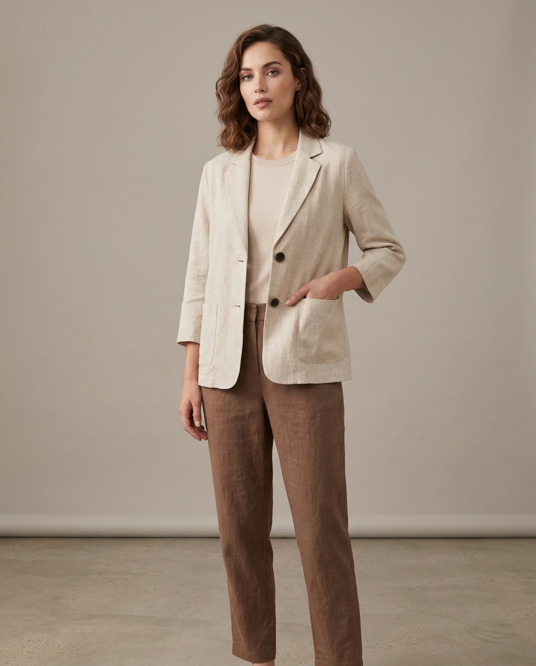 Korean Blazer Jacket – Lightweight Loose Fit for Versatile Styling — detail view