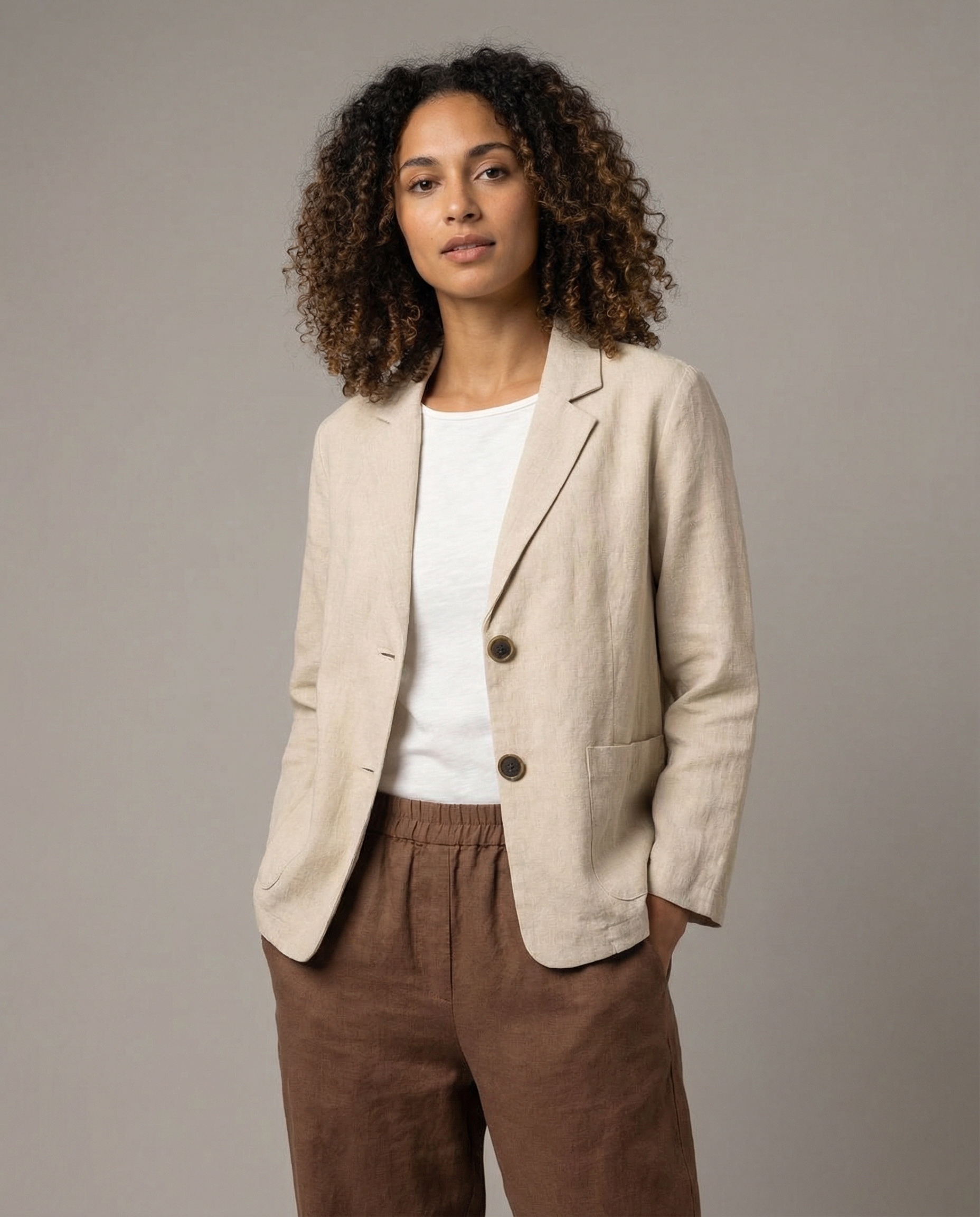 Korean Blazer Jacket – Lightweight Loose Fit for Versatile Styling — side view
