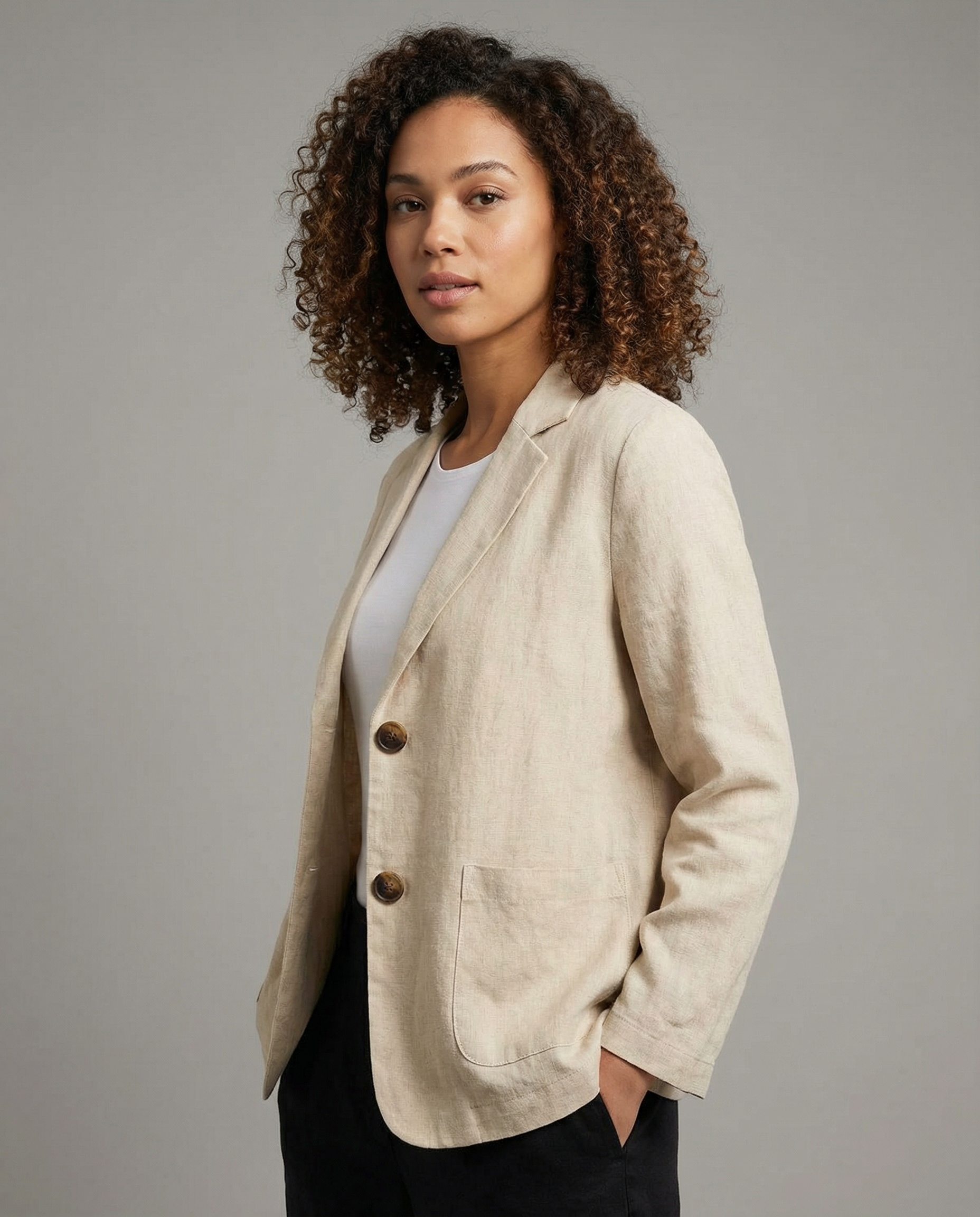 Korean Blazer Jacket – Lightweight Loose Fit for Versatile Styling