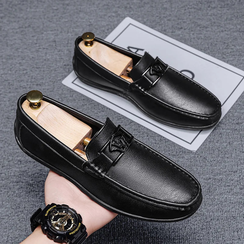 Leisure Walk Loafers – Lightweight Casual Slip-On Shoes for Everyday Comfort — model wearing