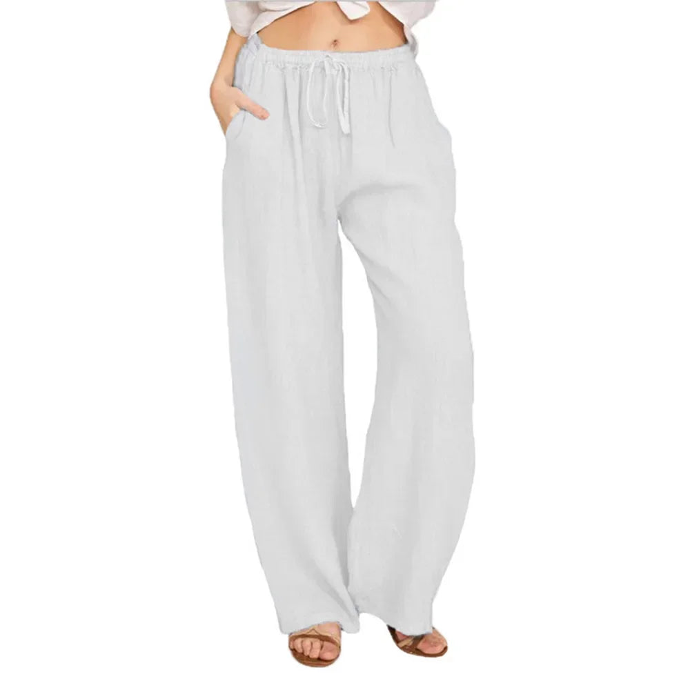 Linen Pants – Comfortable Loose Fit for Casual Summer Style — side view