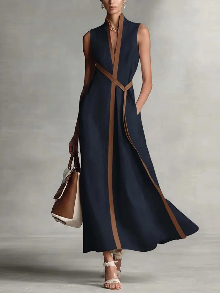 Long Dress – Chic Sleeveless Lace-Up Design for Effortless Summer Style — fit overview