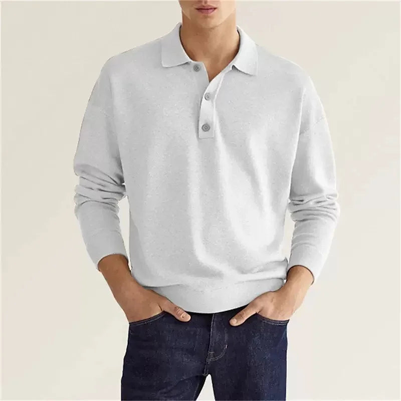 Long Sleeve Polo Shirt – Classic Fit for Casual Golf and Leisure Wear