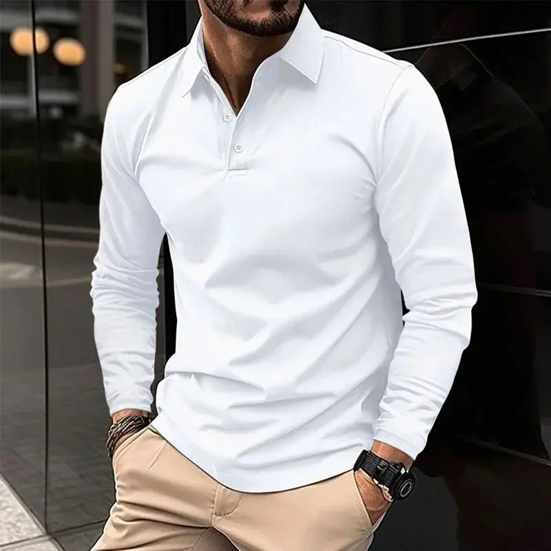 Long Sleeve Polo Shirt – Comfortable Casual Style for Everyday Wear