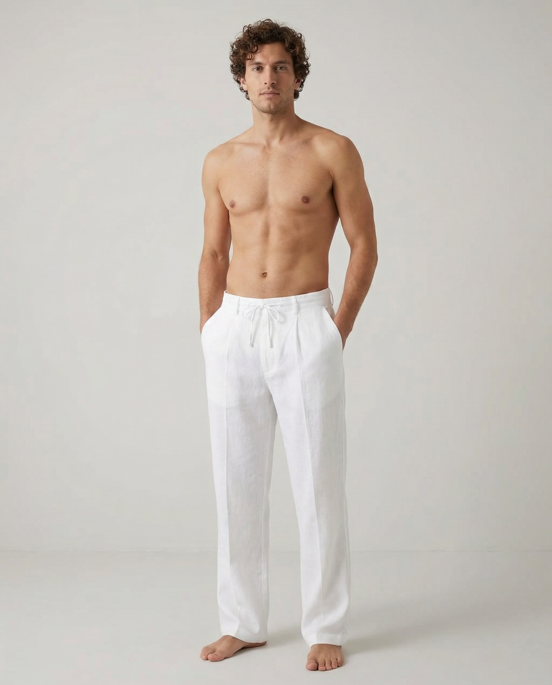 Luxe Linen Men's Pants – Breathable Casual Summer Style — detail view