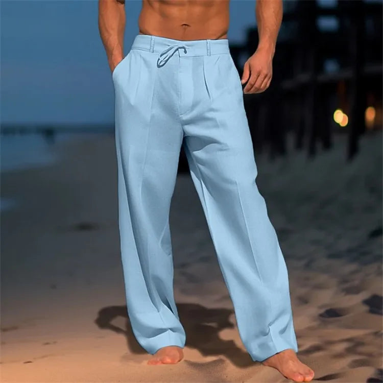 Luxe Linen Men's Pants – Breathable Casual Summer Style — fit overview